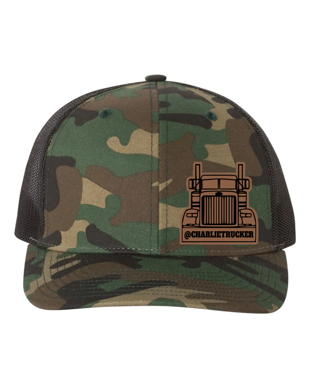 Charlie Trucker Leather Patch Richardson 112 Trucker Hat