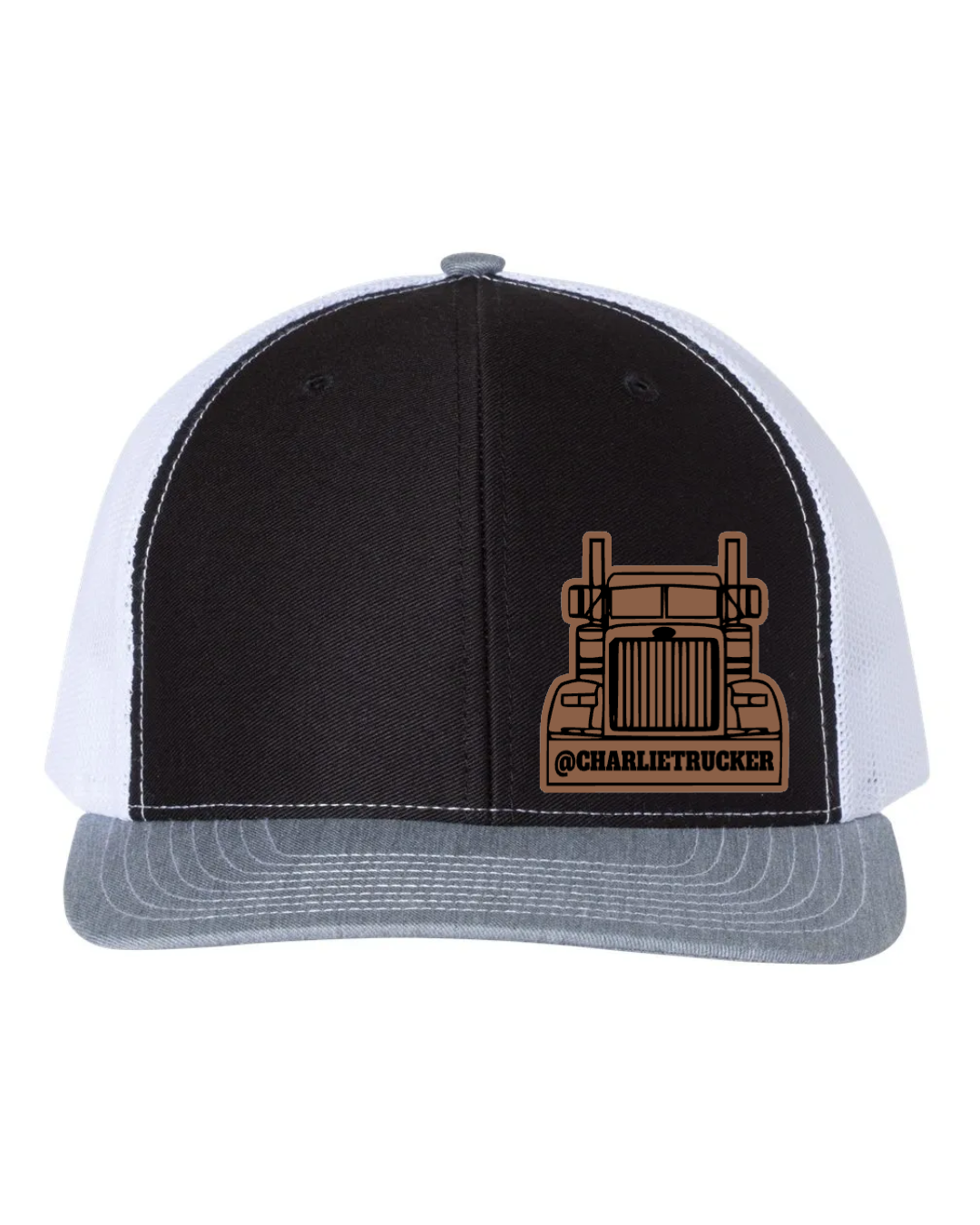 Charlie Trucker Leather Patch Richardson 112 Trucker Hat