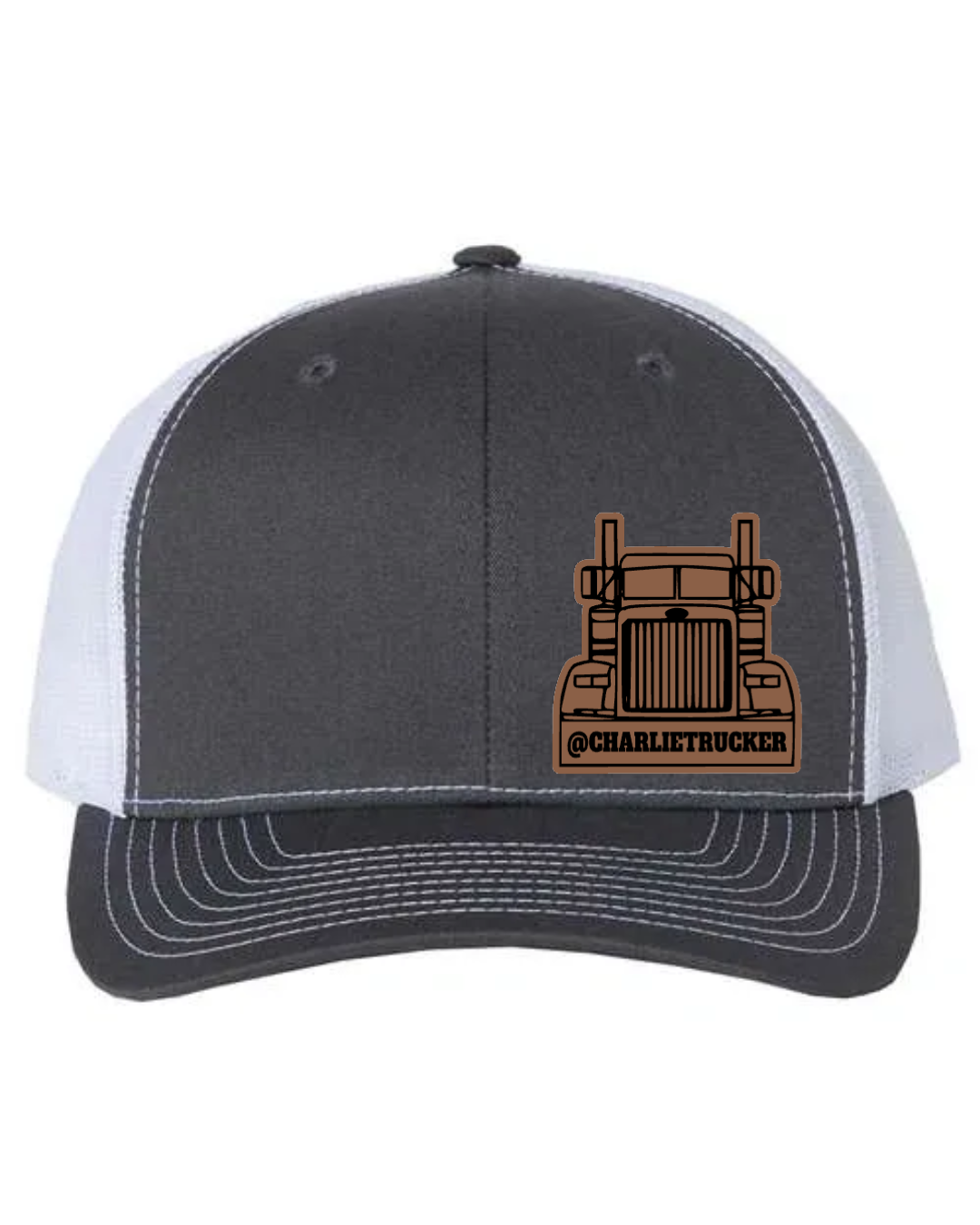 Charlie Trucker Leather Patch Richardson 112 Trucker Hat