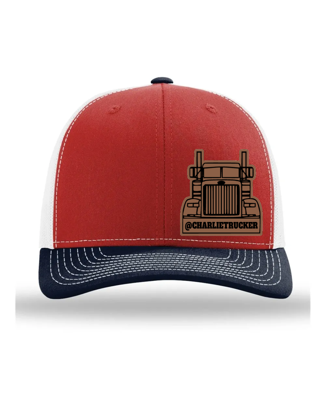 Charlie Trucker Leather Patch Richardson 112 Trucker Hat