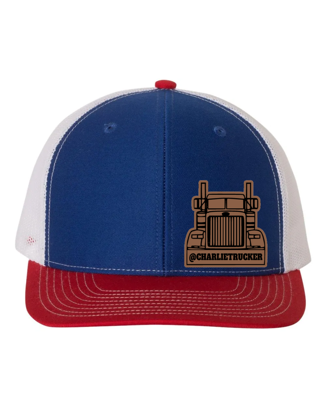 Charlie Trucker Leather Patch Richardson 112 Trucker Hat