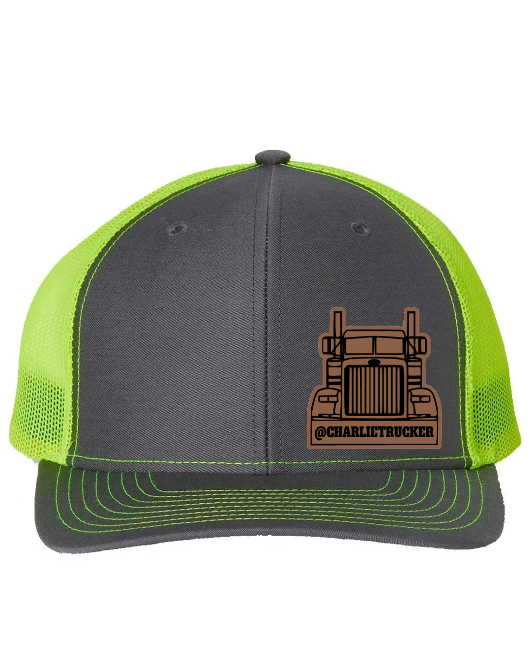 Charlie Trucker Leather Patch Richardson 112 Trucker Hat