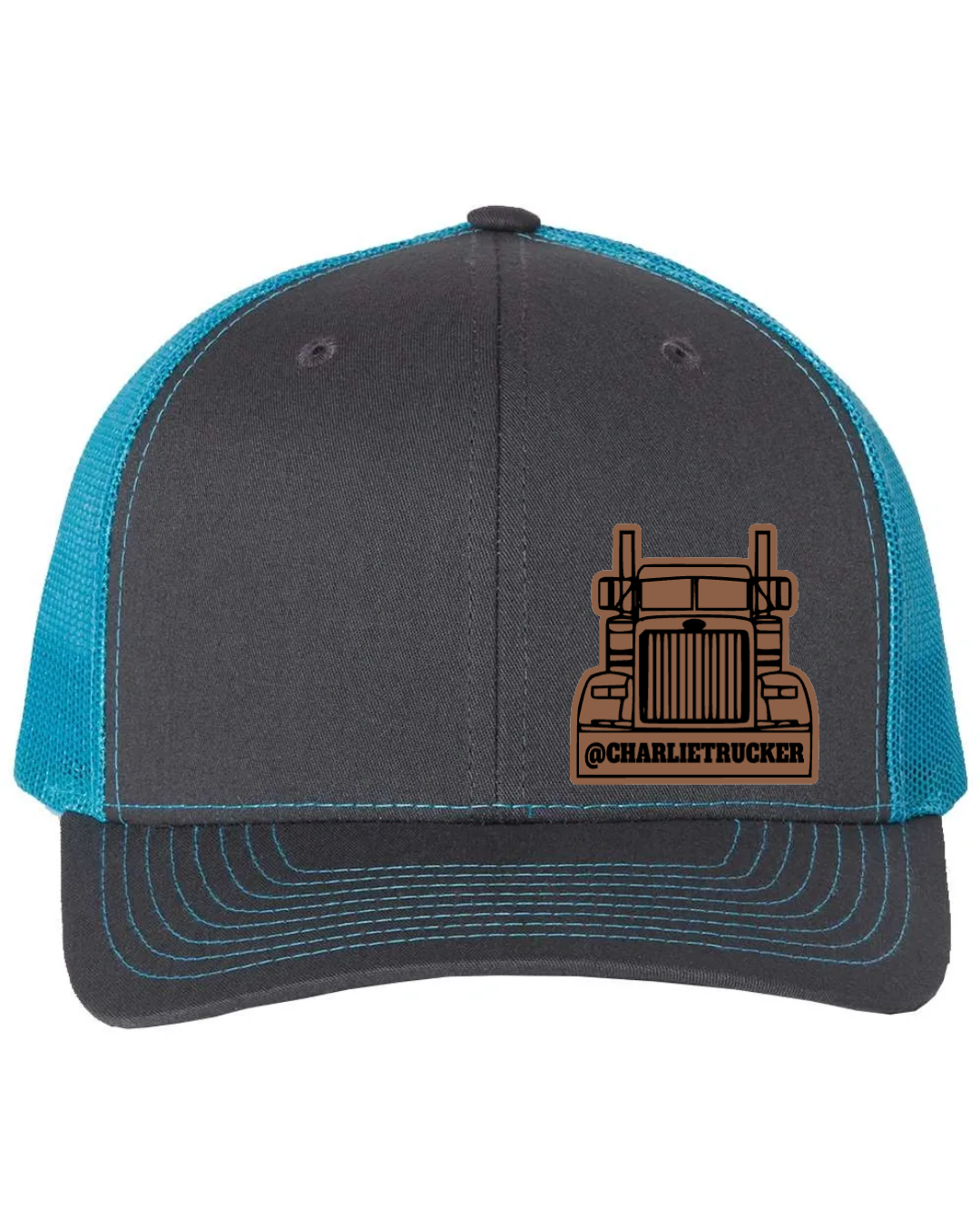 Charlie Trucker Leather Patch Richardson 112 Trucker Hat