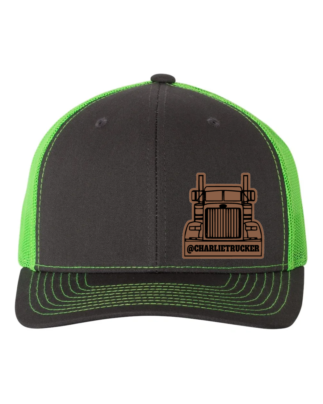 Charlie Trucker Leather Patch Richardson 112 Trucker Hat