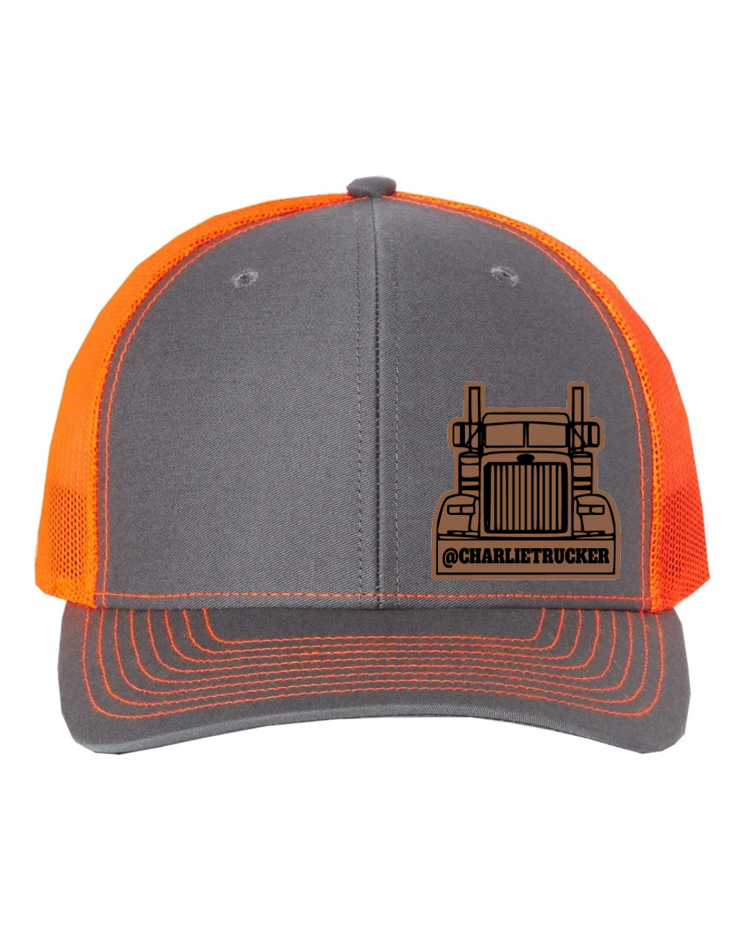 Charlie Trucker Leather Patch Richardson 112 Trucker Hat