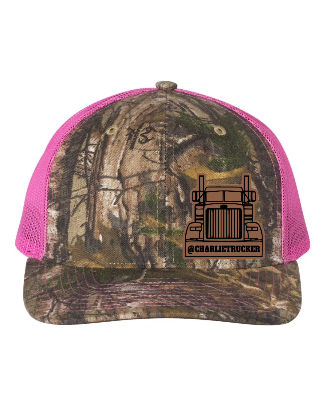 Charlie Trucker Leather Patch Richardson 112 Trucker Hat