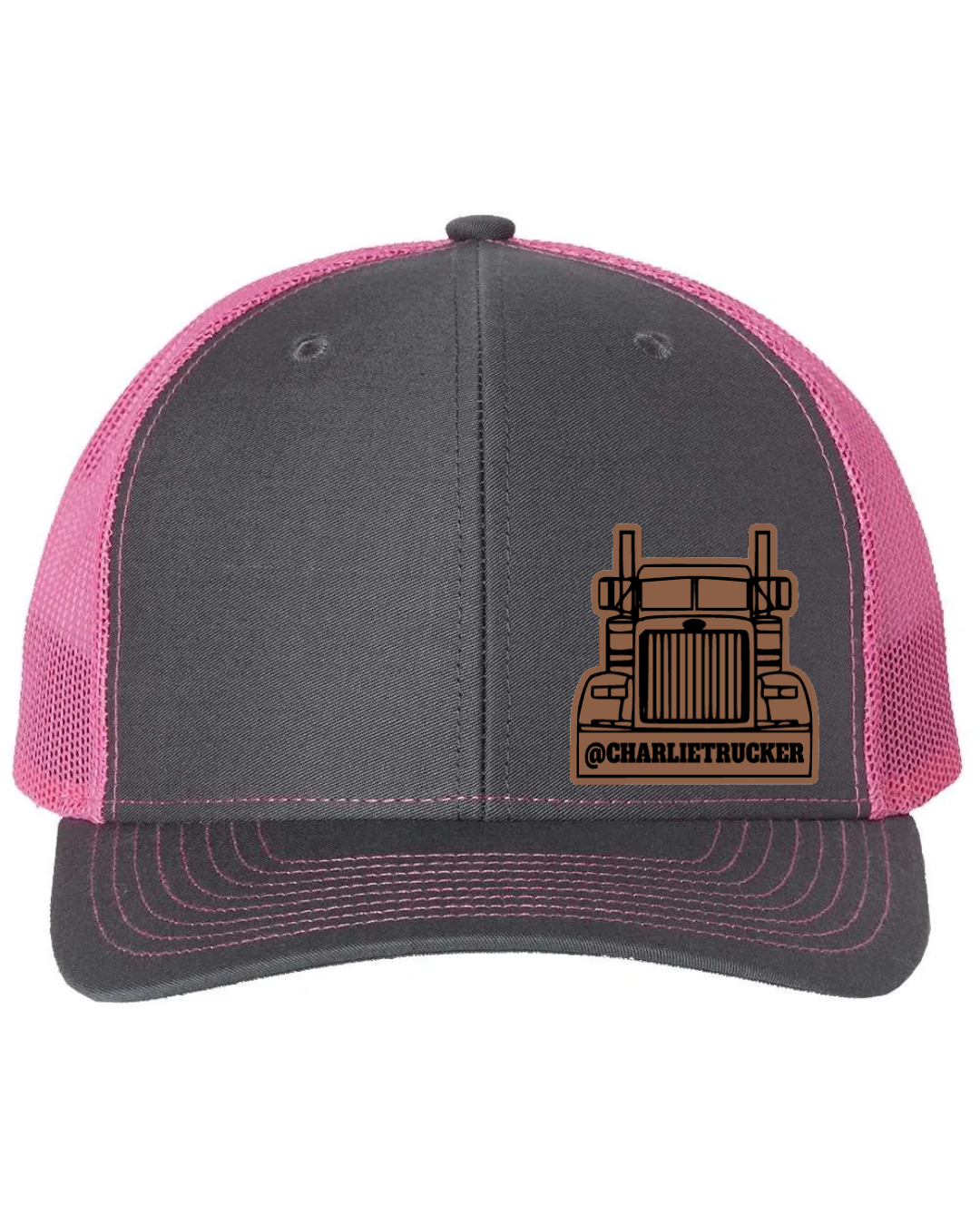 Charlie Trucker Leather Patch Richardson 112 Trucker Hat